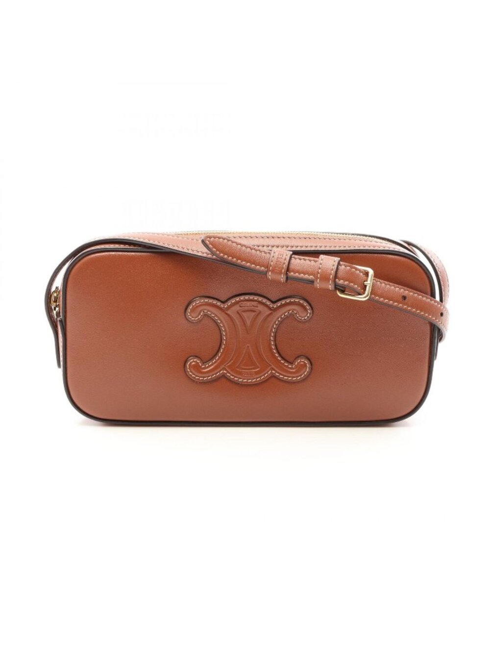 Celine Shoulder Bag Mini Camera Cuir Triomphe Brown Leather